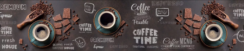 Kuchynský ABS panel Coffe Time