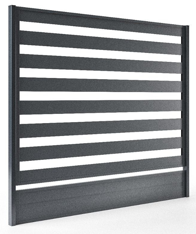 Plotový panel lamelový Hornval Štandard RAL 7016 MAT