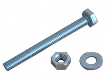 Skrutka metrická 4 x 40 mm,šesťhranná hlava,podložka,matica M4