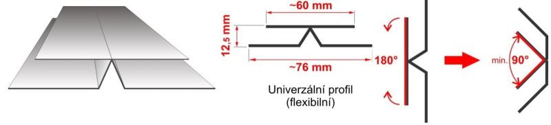 Univerzálny profil flexibilný PIANALE P511 farba obkladu