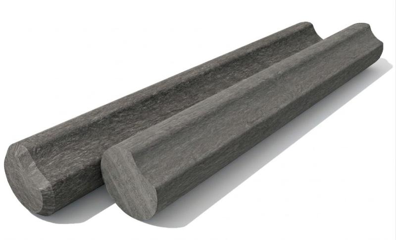 Záklopová palisáda plný profil ∅ 16 cm Šedá