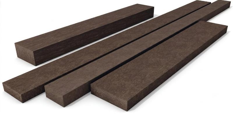 Profilová plastová doska 2 x 10 cm Hnedá