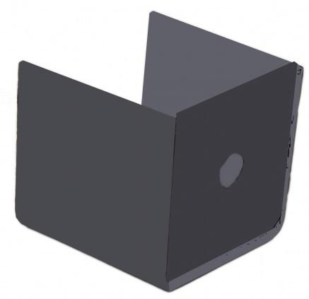 Držiak plotového poľa 'topánka' pre profil 40x40 mm Modular P6200 - Antracit (nerez+lak)
