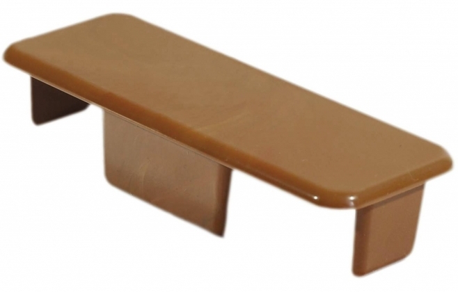 Krytka plotovky rovná Zlatý dub k PVC plotovkám MODULAR